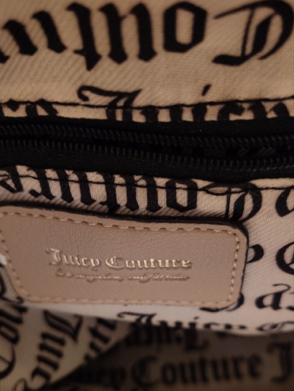 Juicy Couture Beige Mini Satchel with Pink Heart Patch - Picture 8 of 12